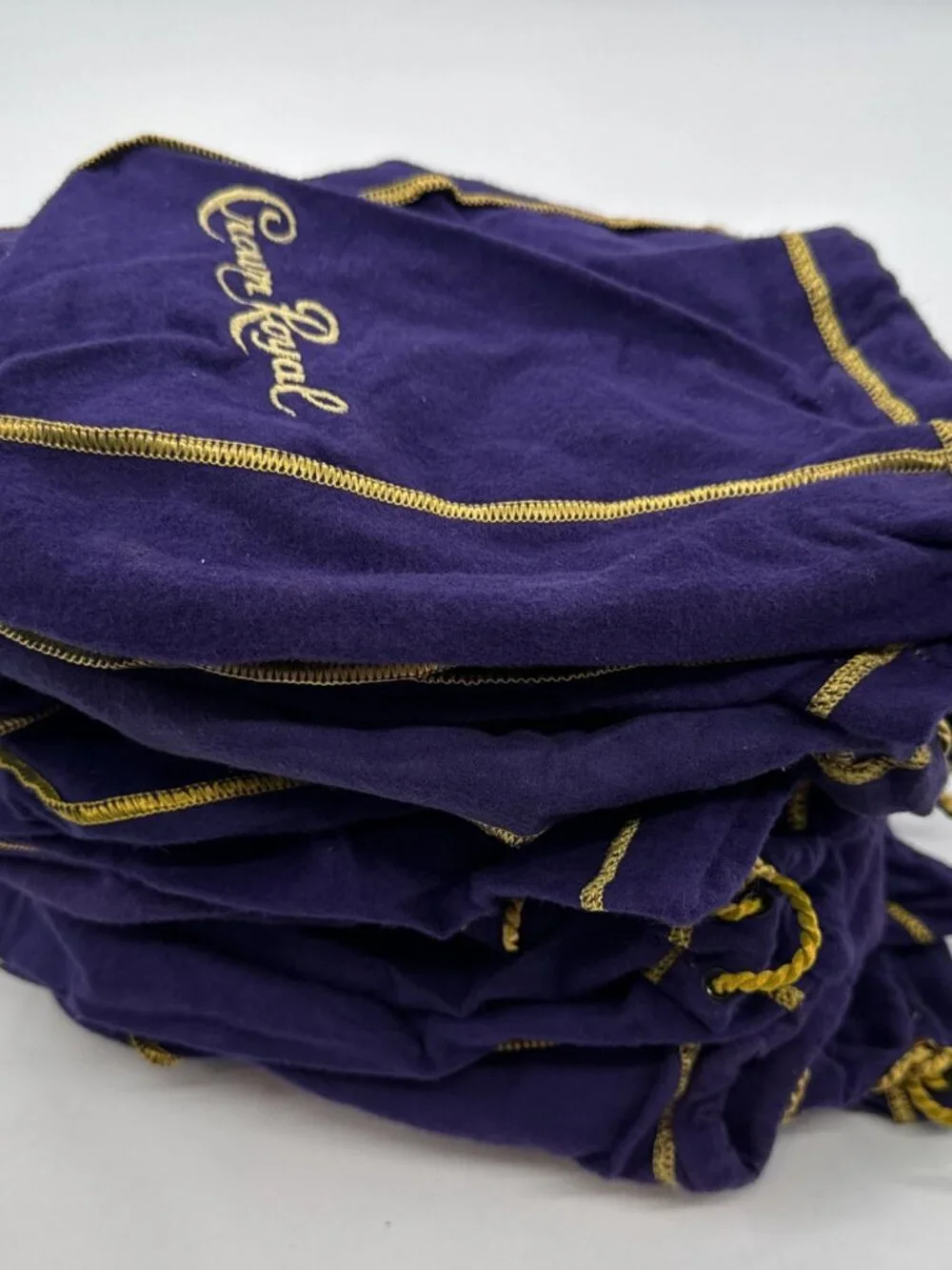 Crown Royal Bags Purple Lot of 23 Size Medium 6x9in Drawstring Unused from 2014